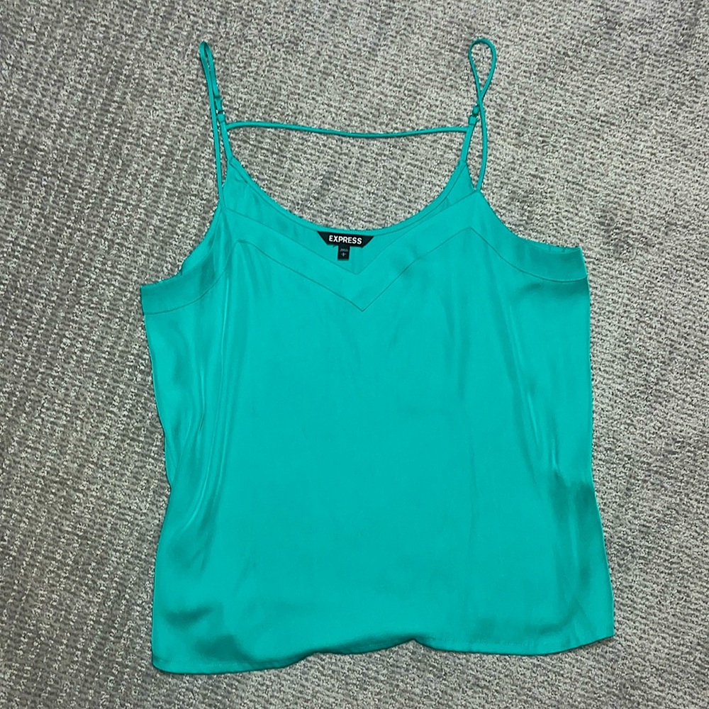 Express Adjustable Spaghetti Strap Flowy V Neck B… - image 1